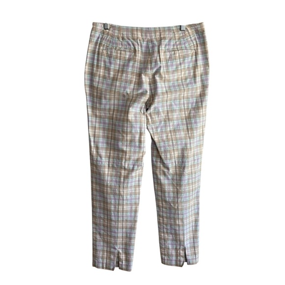 Talbots Crop Pants Stretch Multicolor Plaid Women's Size 8 Made in Hong Kong - Picture 3 of 13